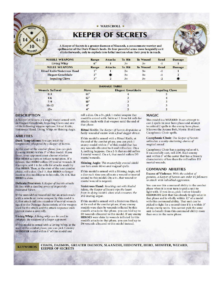 Sigmar Warscrolls | PDF