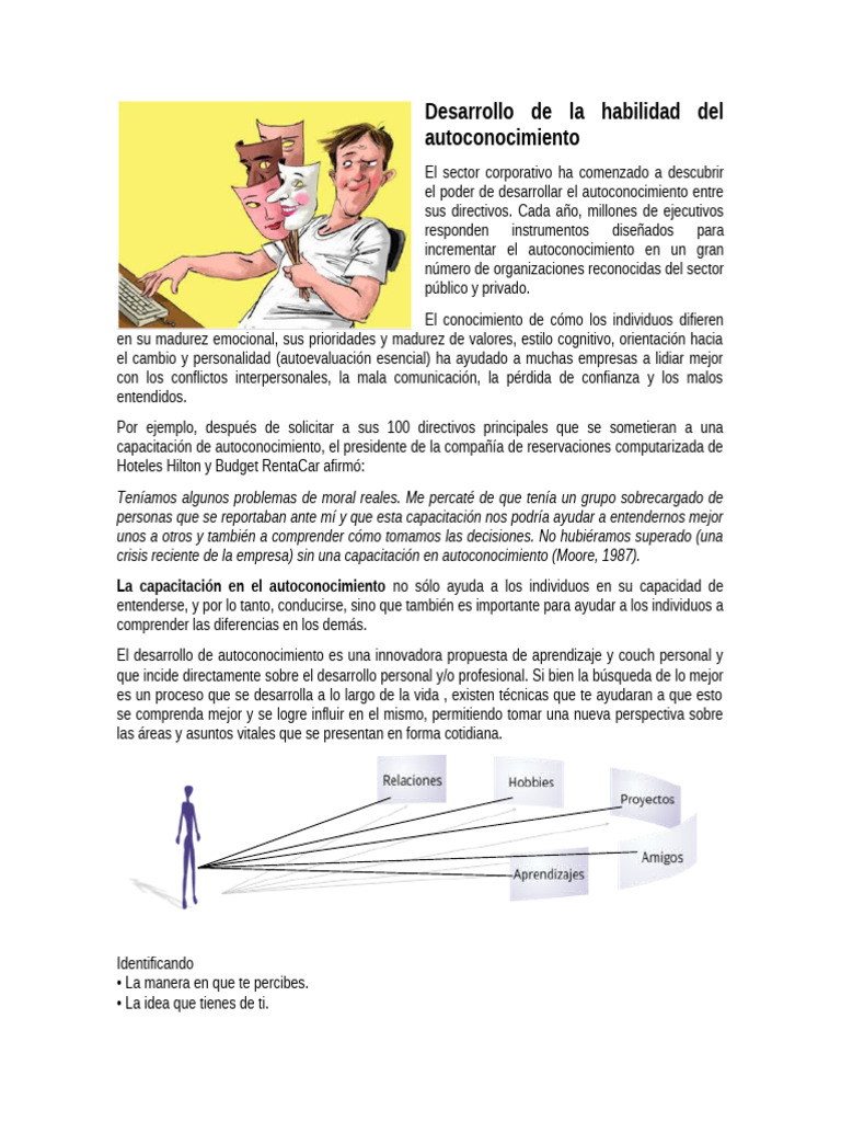 Desarrollo De La Habilidad De Autoconocimiento Pdf