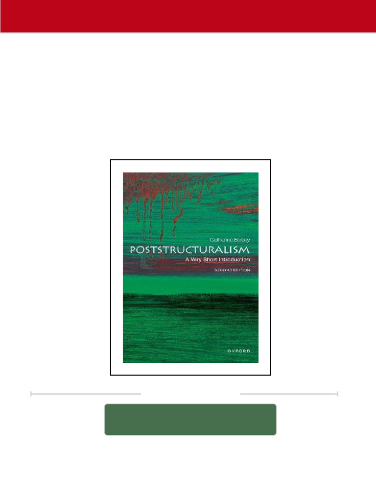 Pdf poststructuralism a very short introduction 2nd edition catherine