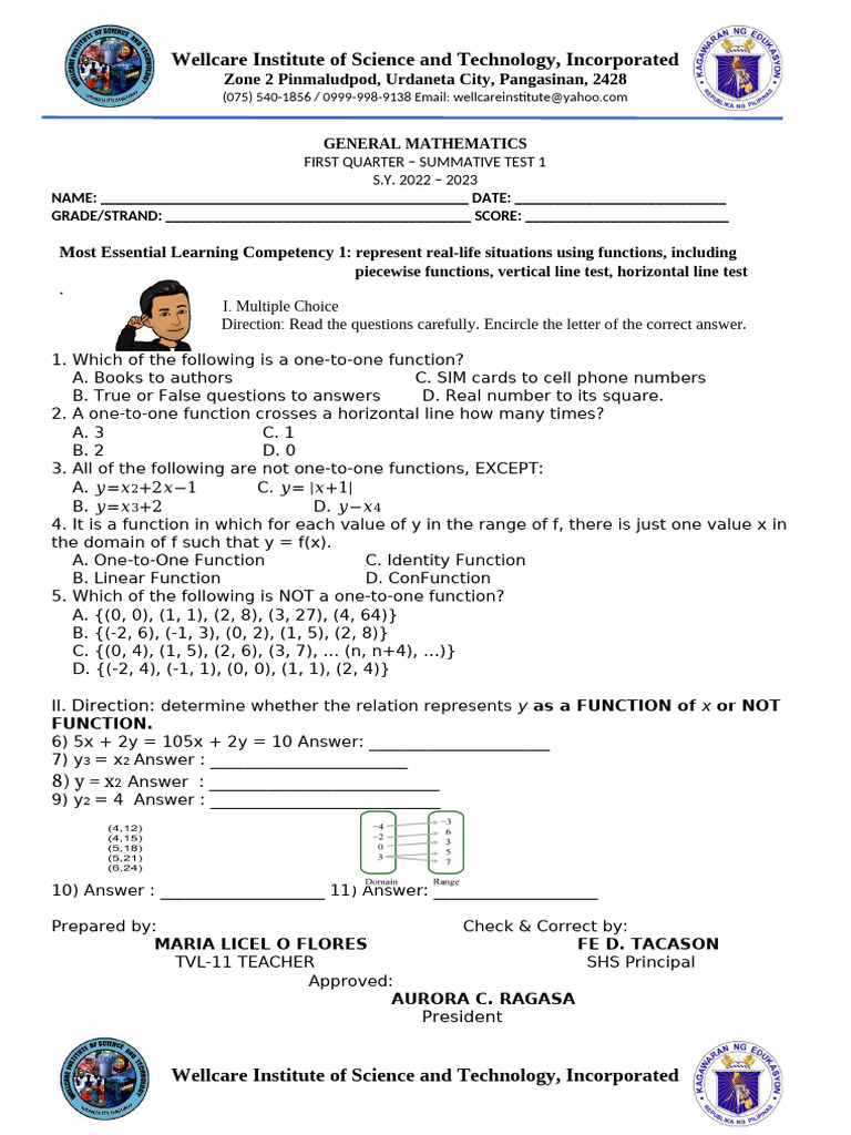 Wist First Quarter Summative Test | PDF