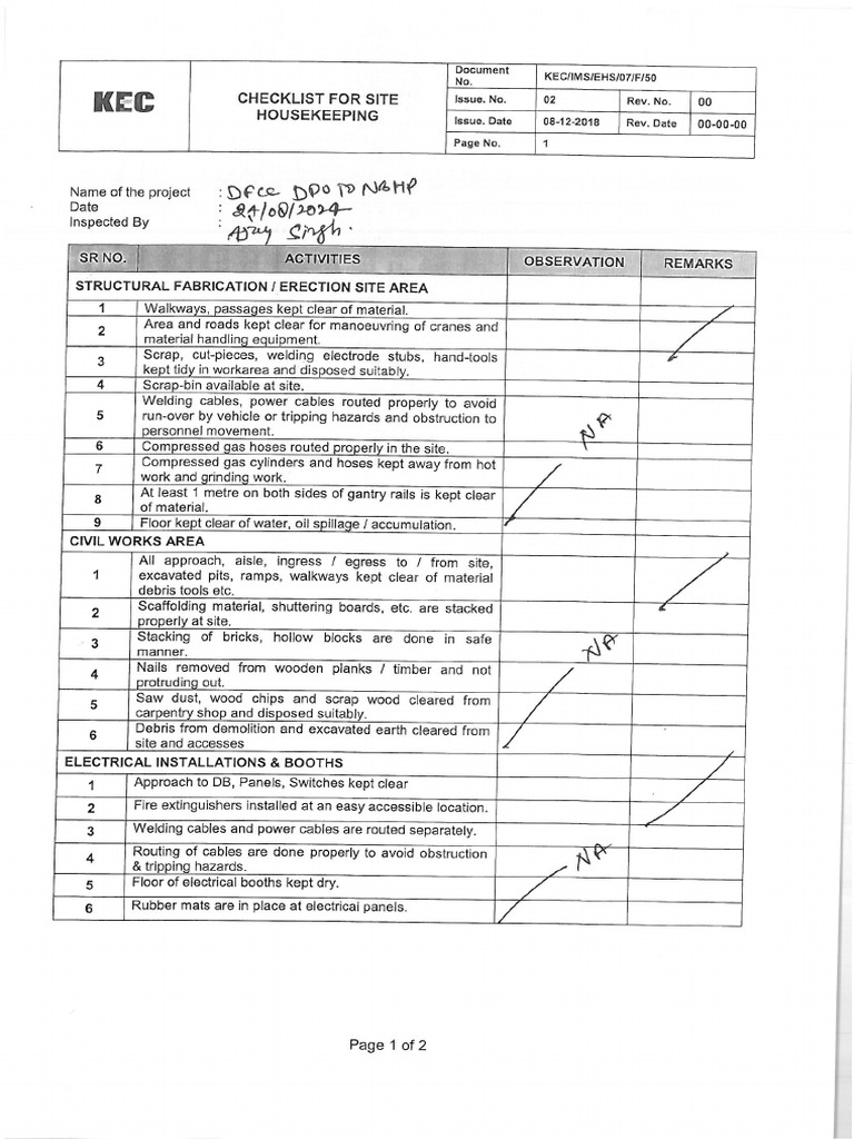 Housekeeping 4th Week. | PDF