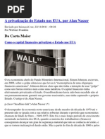 A privatização do Estado nos EUA, por Alan Nasser