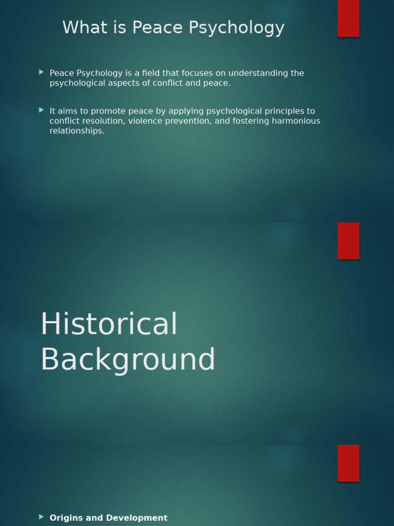 Peace Psychology Core Concept | PDF