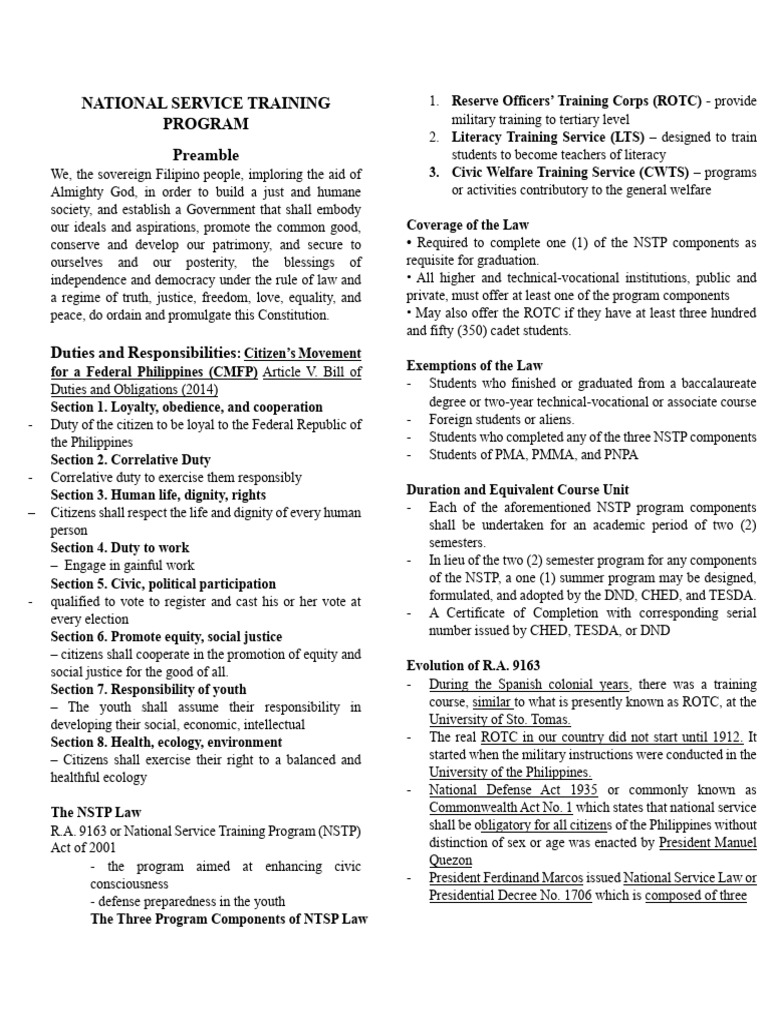 National Service Training Program Overview | PDF | Climate Change ...
