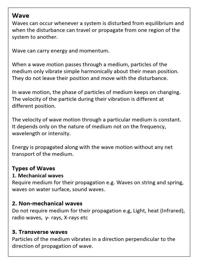 Understanding Wave Types and Properties | PDF | Waves | Harmonic