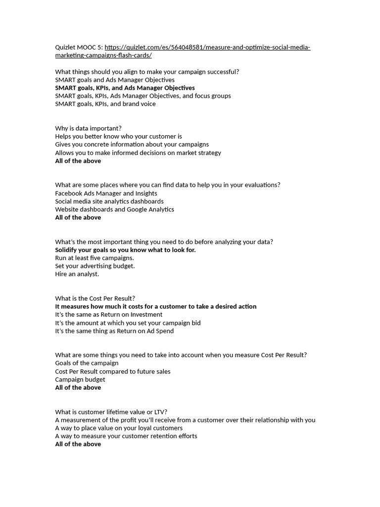 MOOC 5 - Quiz | PDF