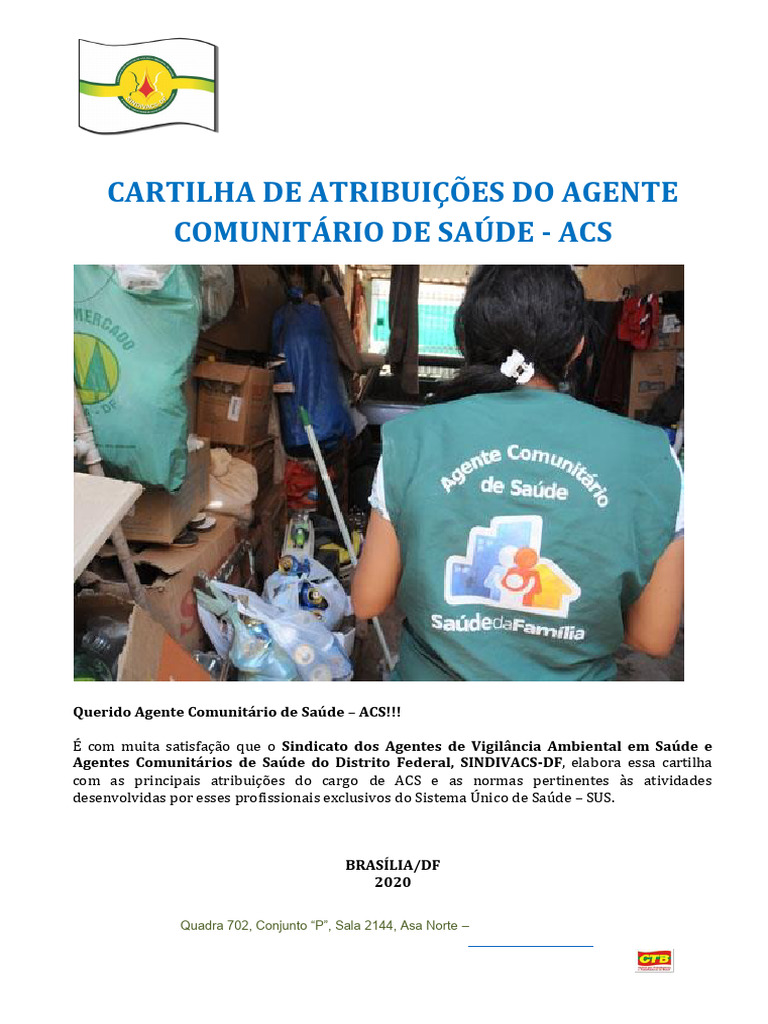 Atribuições do Agente Comunitário de Saúde | PDF | Epidemiologia ...