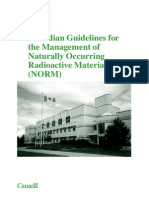 Canadian Guidelines For The Management of Naturally Occurring Radioactive Materials (NORM)