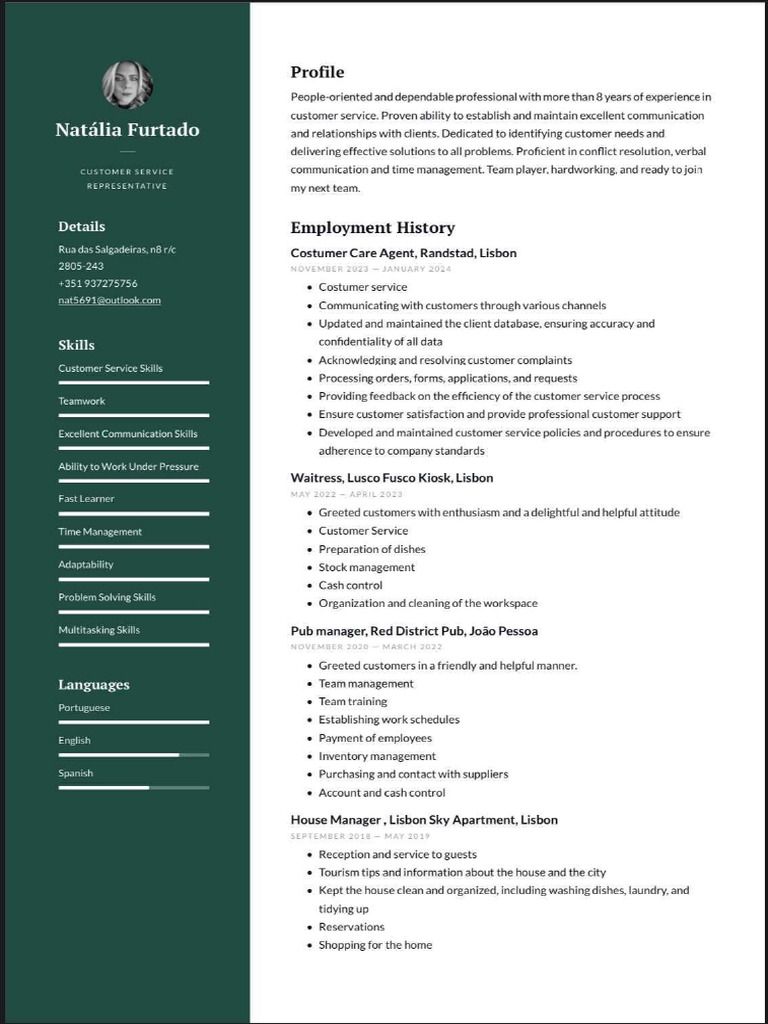 CV Nat - English | PDF