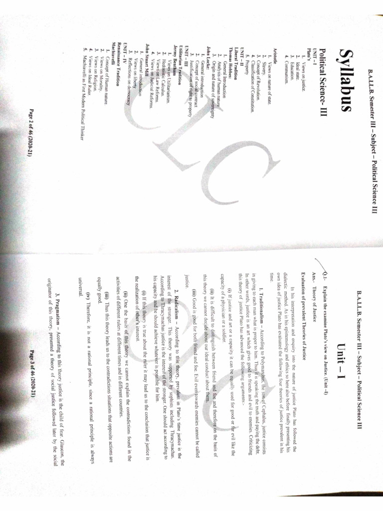 Ballb 3 Sem Pol Sci Notes | PDF