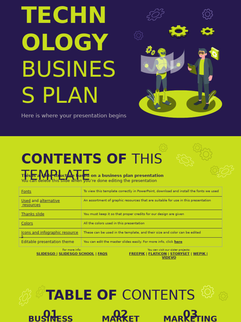 Robotics Technology Business Plan by Slidesgo | PDF