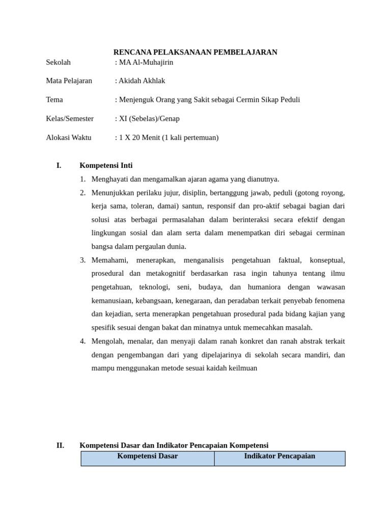 RPP Fitri Nurkhoiriyah Micro Teaching | PDF