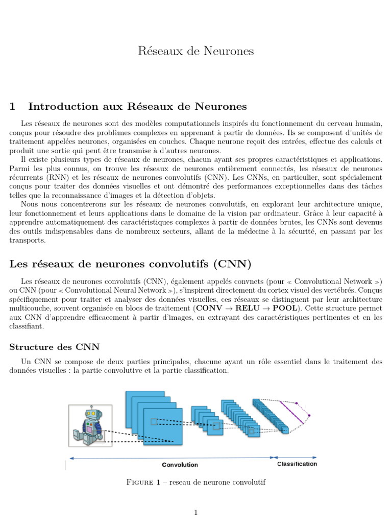 1 Introduction Aux R Eseaux de Neurones | PDF