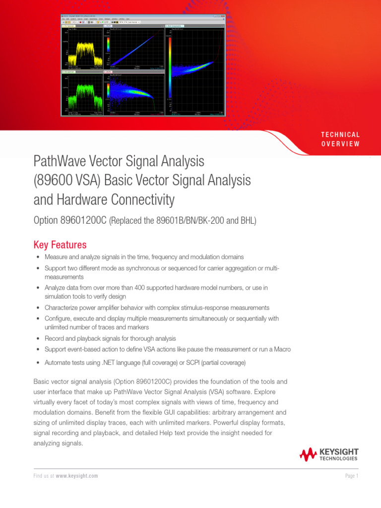 PathWave VSA Software Overview | PDF | Spectral Density | Teaching ...