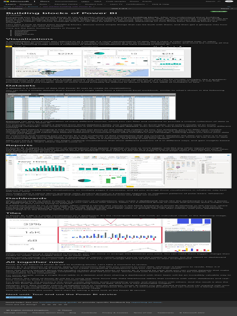 Building Blocks of Power BI | PDF
