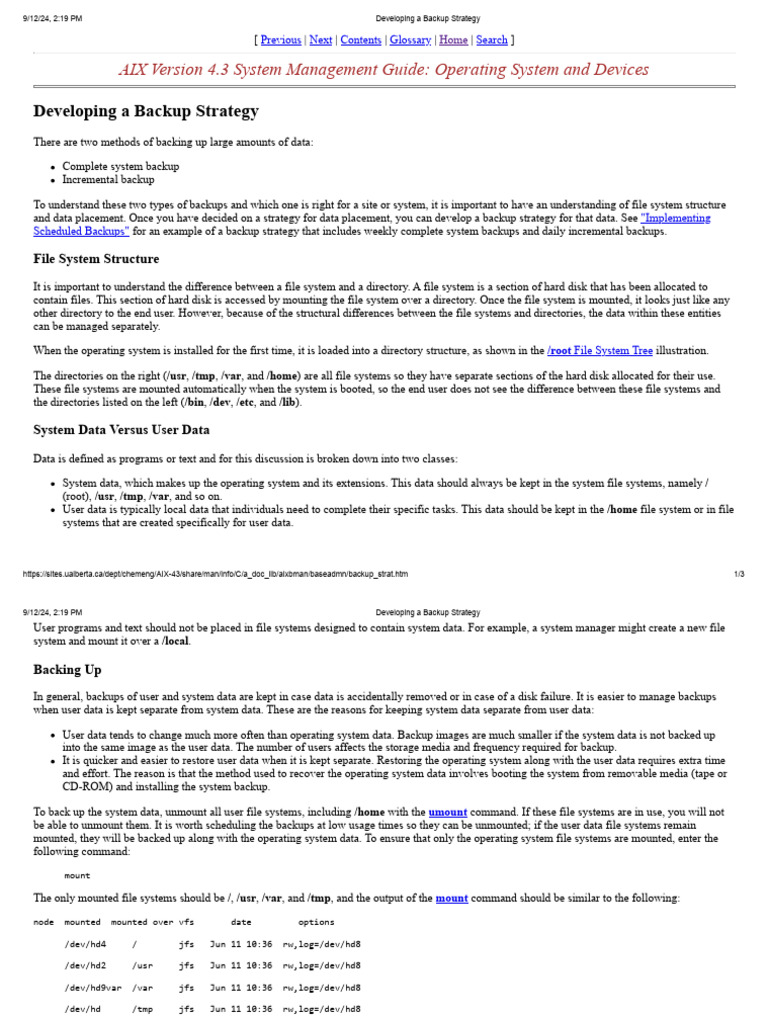 Developing A Backup Strategy | PDF
