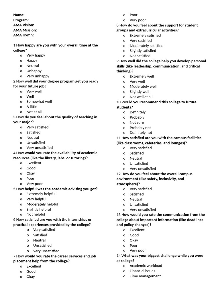 Exit Interview Questions | PDF