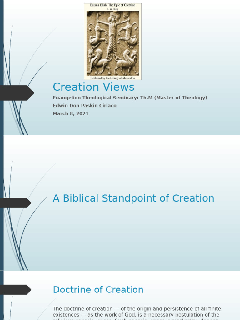 2 Creation Views Eschatology PDF