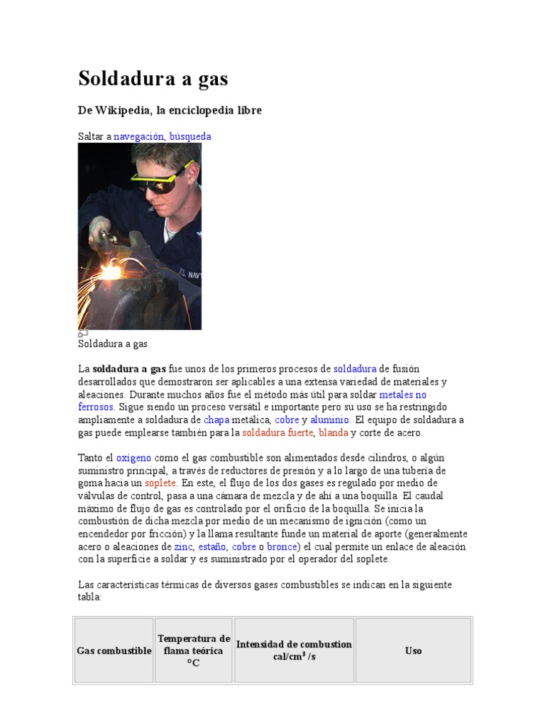 Soldadura a gas - Wikipedia, la enciclopedia libre