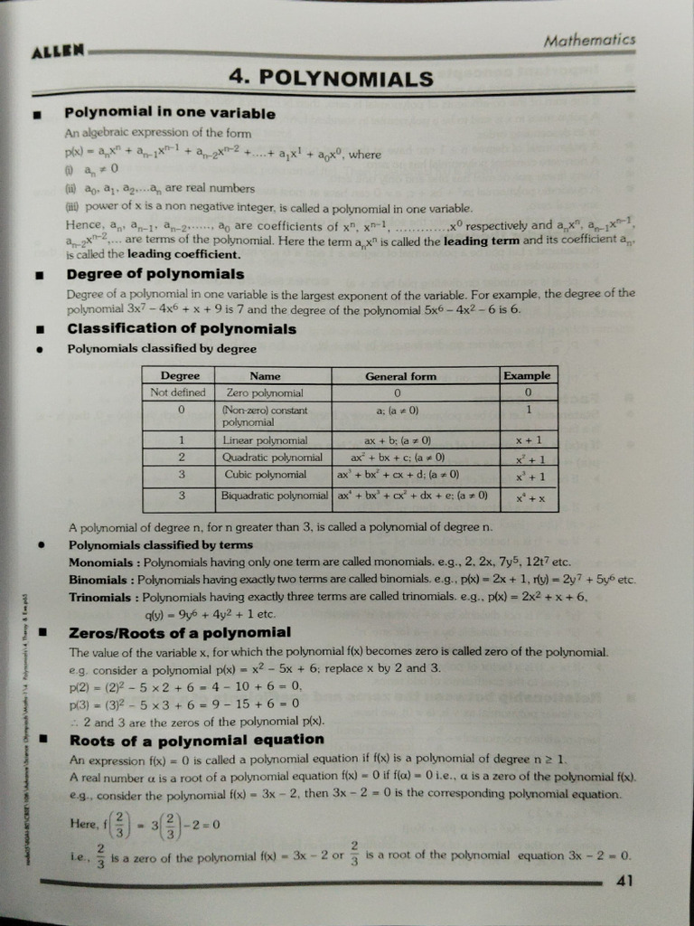Polynomials | PDF