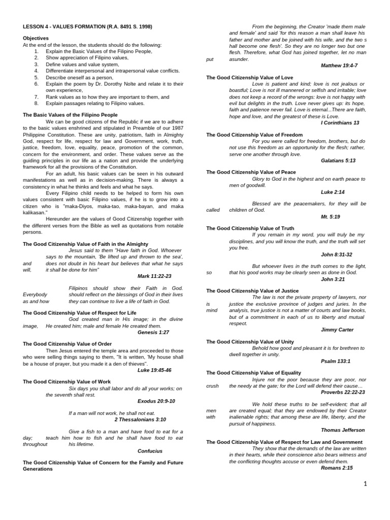 Values Formation | PDF
