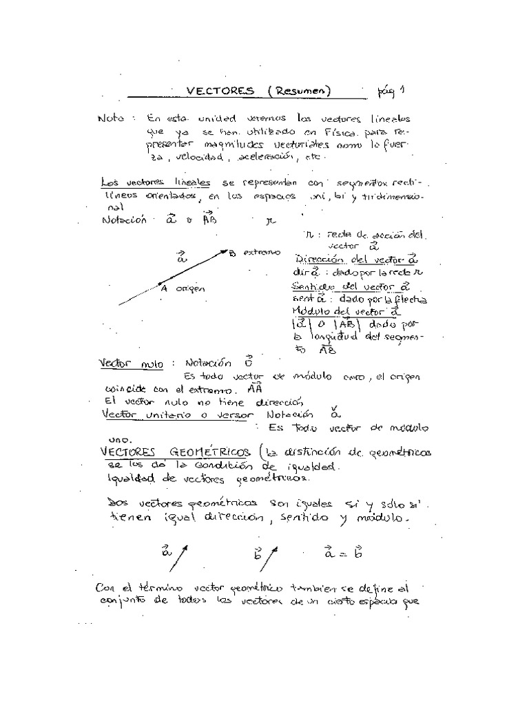 Unidad 2 Vectores Pdf