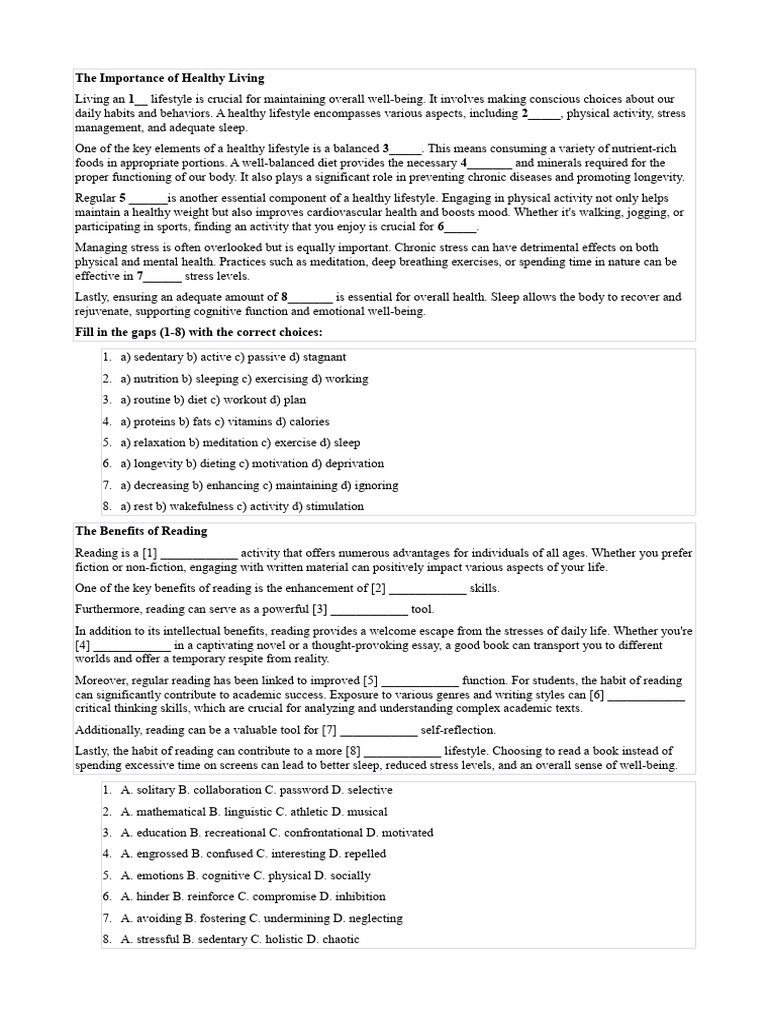 Multiple choice practice B2 | PDF