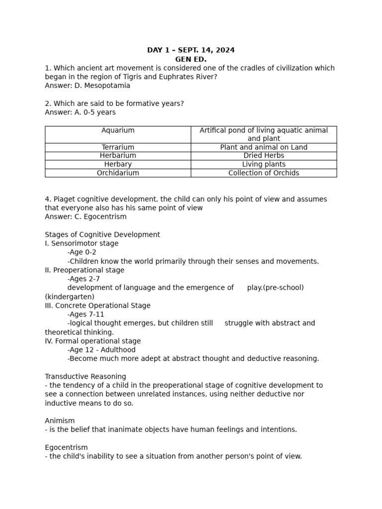 Reviewer For Examination of Education Students | PDF | Cognitive ...