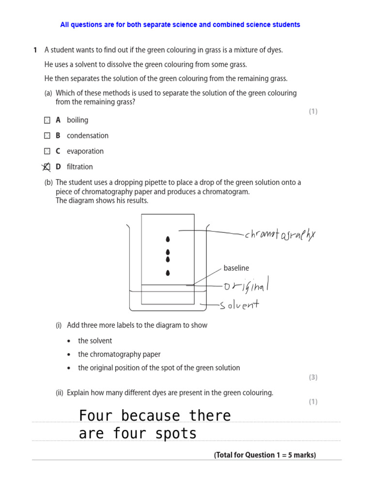 Elements, Compounds, Mixtures 1 QP | PDF