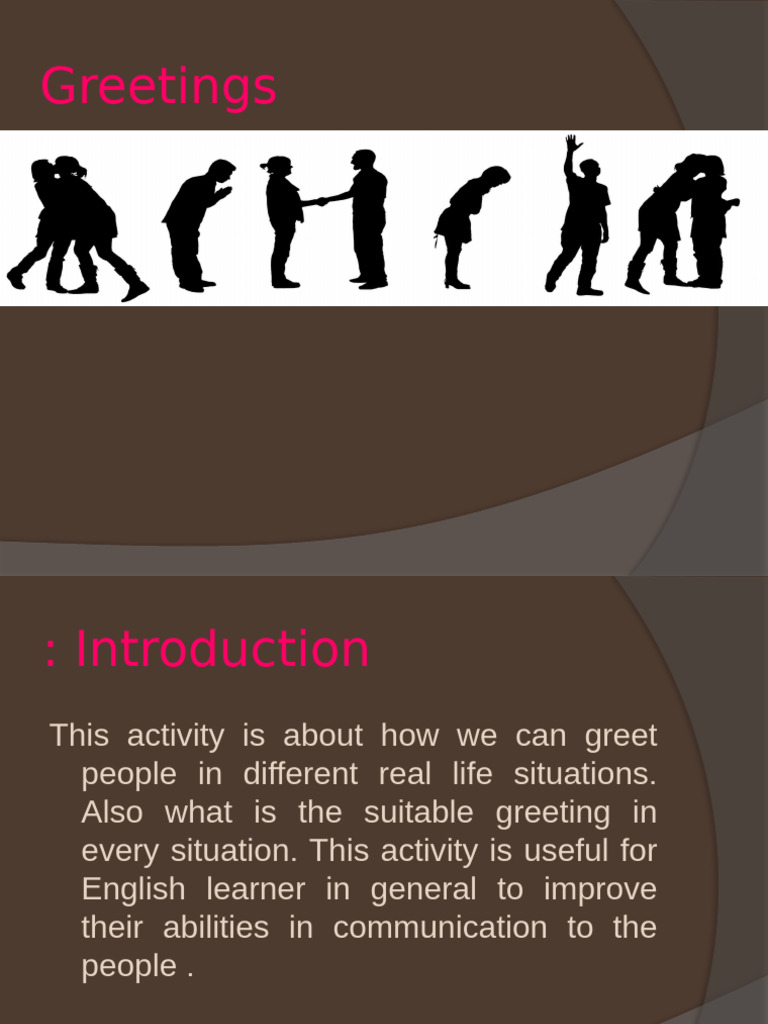 Greetings and Introductions | PDF