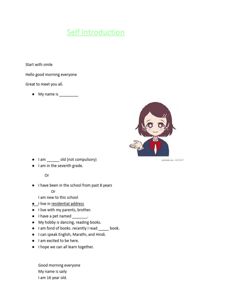 Engaging Self-Introduction Guide | PDF