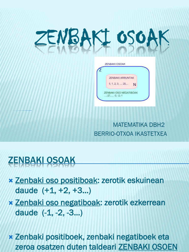Zenbaki Osoak PDF