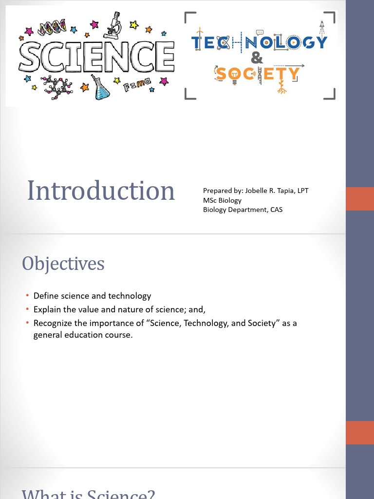 #1 Introduction To Science and Technology | PDF | Science | Society