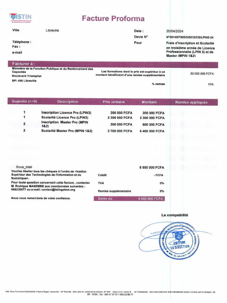 Facture Proforma | PDF