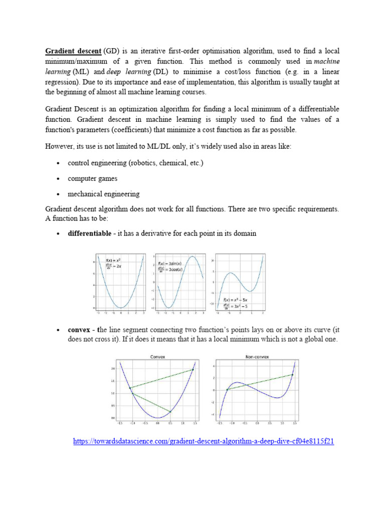 Gradient descent | PDF