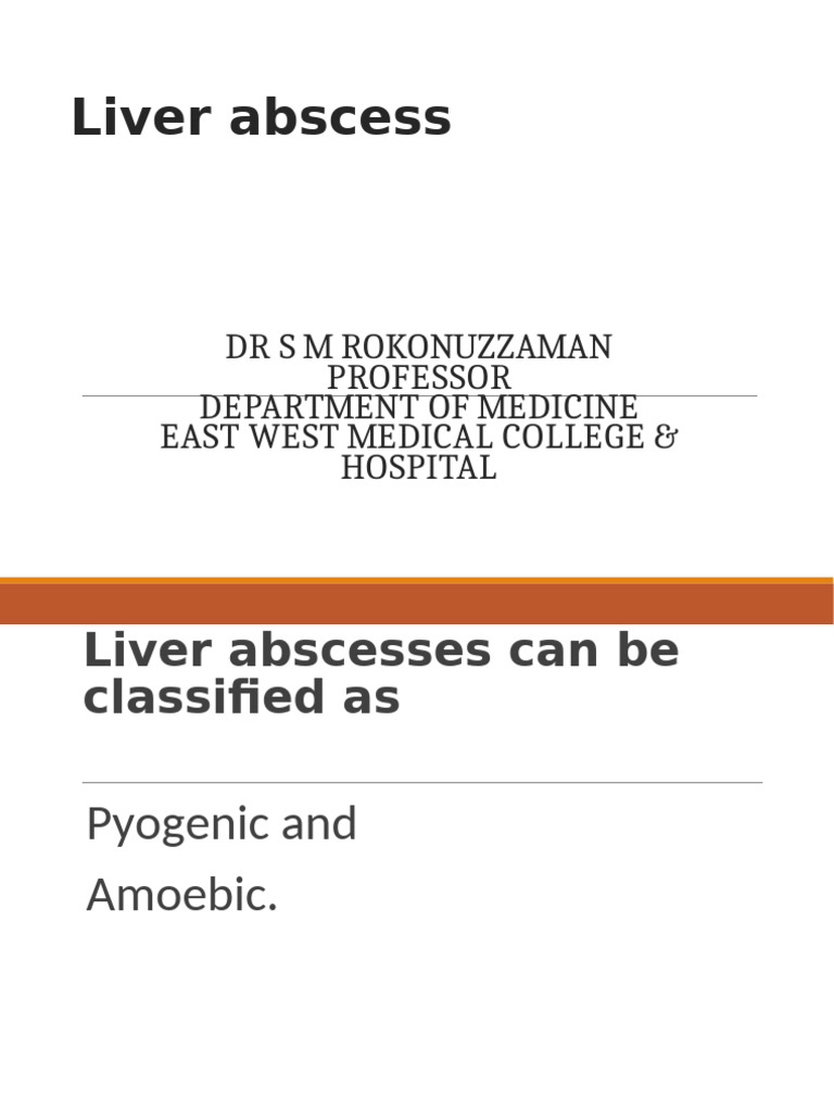 Liver Abscess | PDF