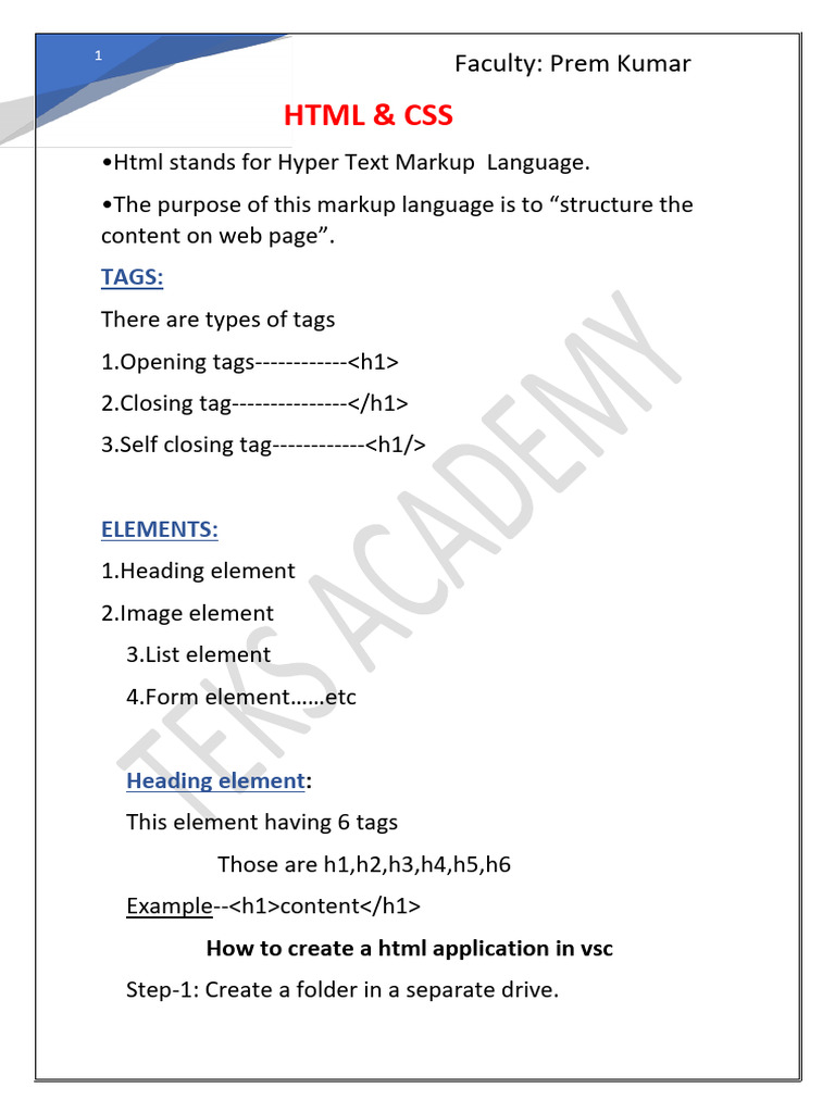 HTML 0 Css Book | PDF