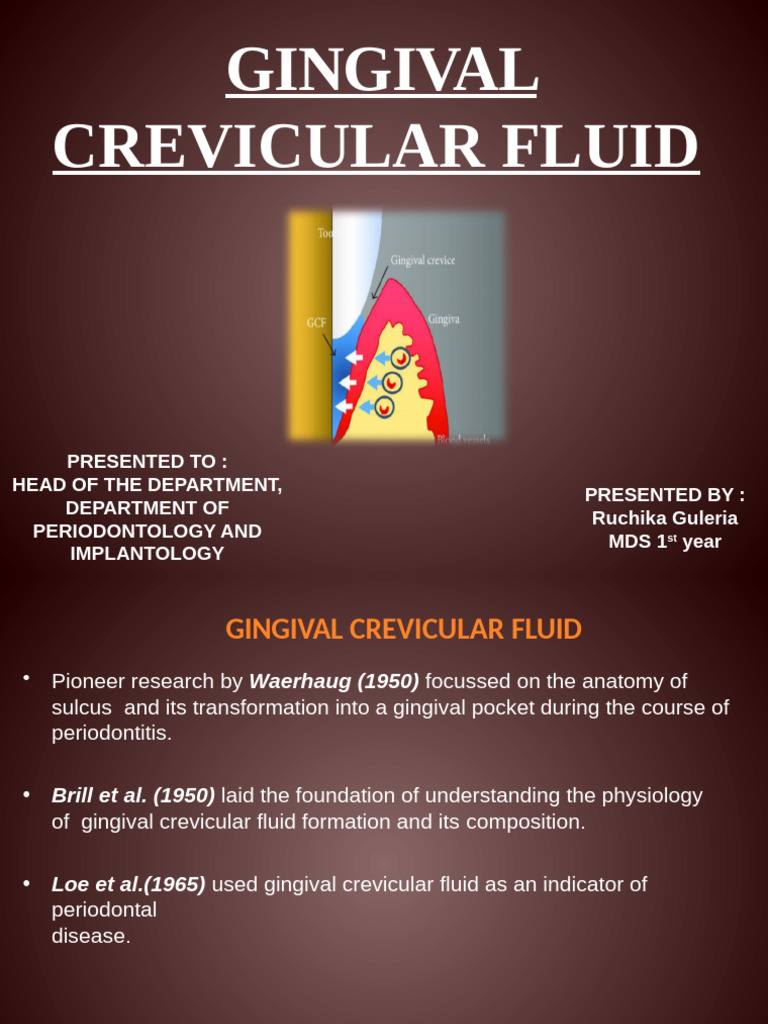 Gingival Crevicular Fluid | PDF
