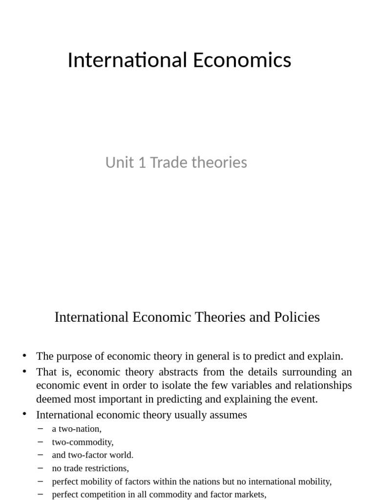 Unit 1 Int Eco | PDF