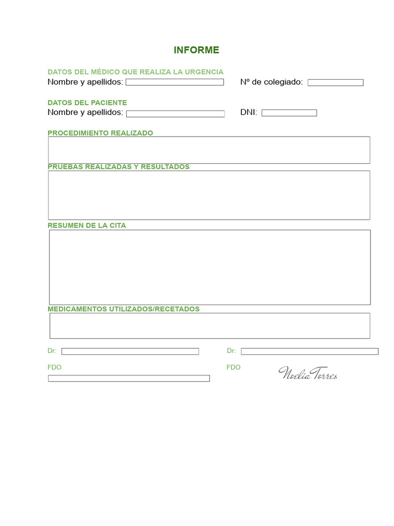 Plantilla Informe Rellenable | PDF | Relaciones personales, crianza y ...