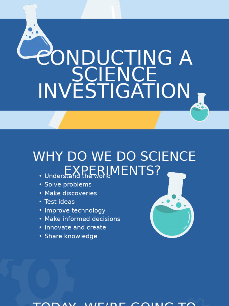 Conducting A Science Investigation Presentation in Blue Green Flat ...