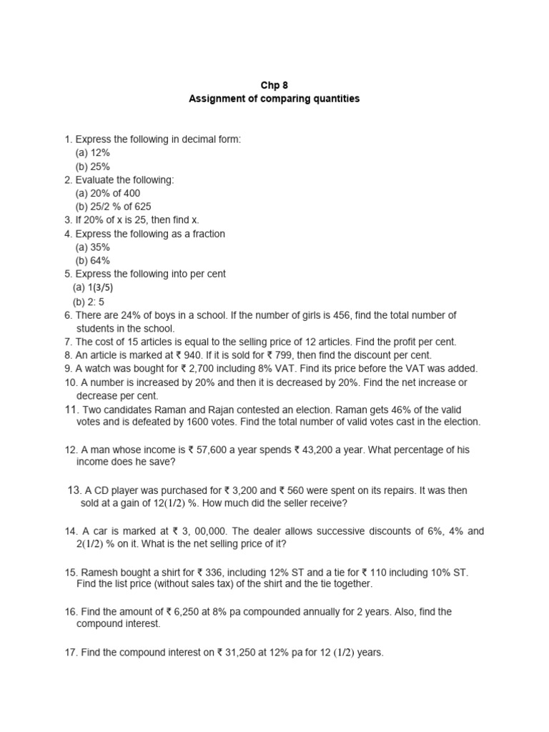 Assignment CH 8 | PDF