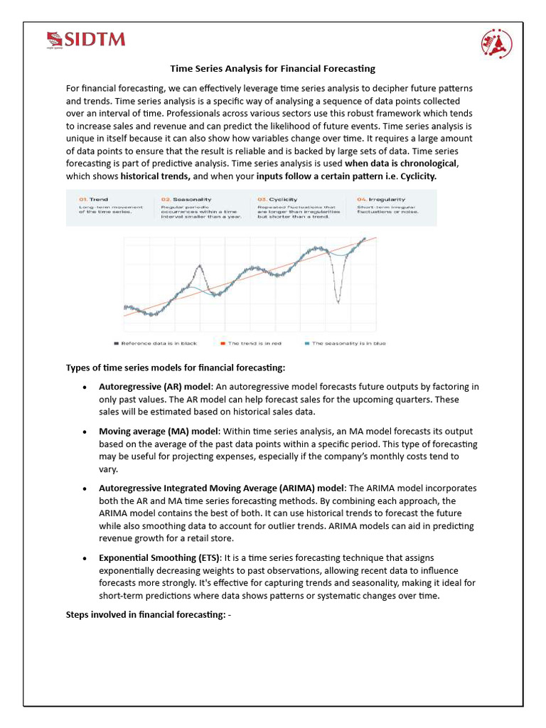 Time Series Analysis For Finanical Forecasting | PDF