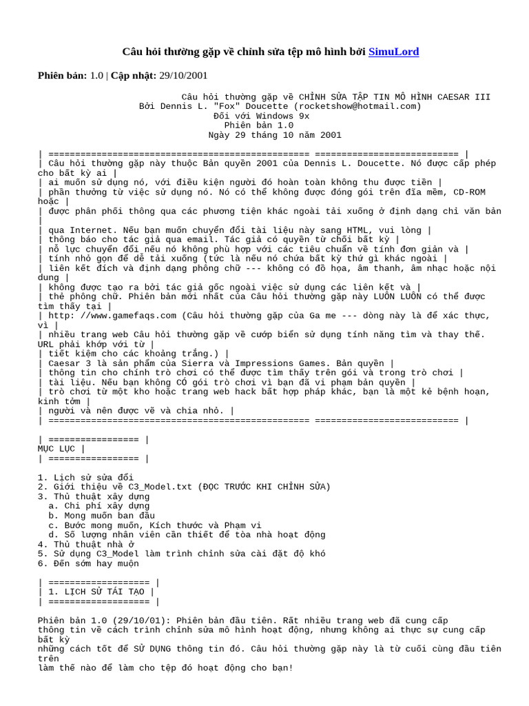 Caesar III Model File Editing | PDF