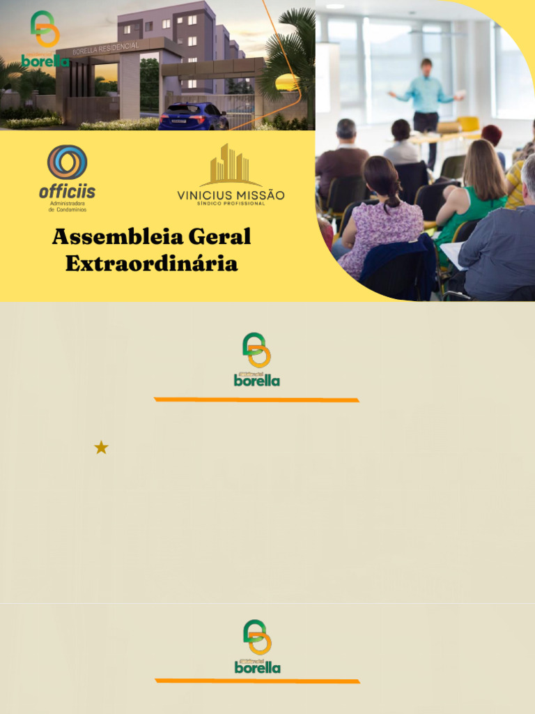 Apresentação Assembleia - BORELLA | PDF