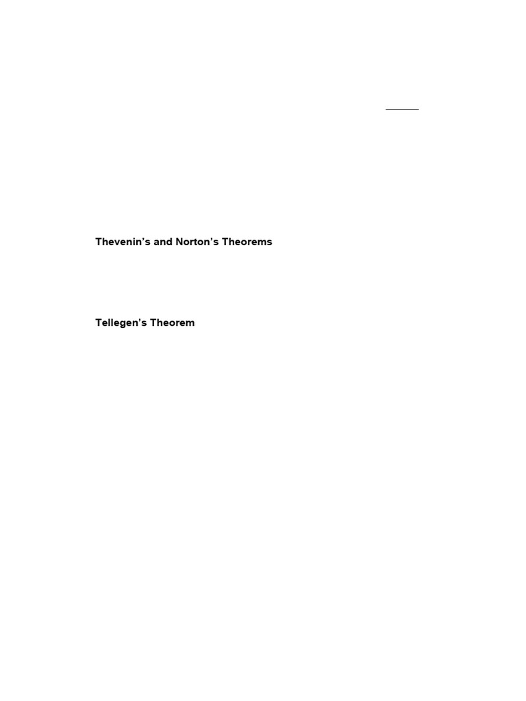 SV8 Network Theorems | PDF | Electrical Impedance | Electronics