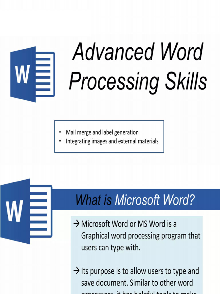 ADVANCE WORD PROCESSING | PDF