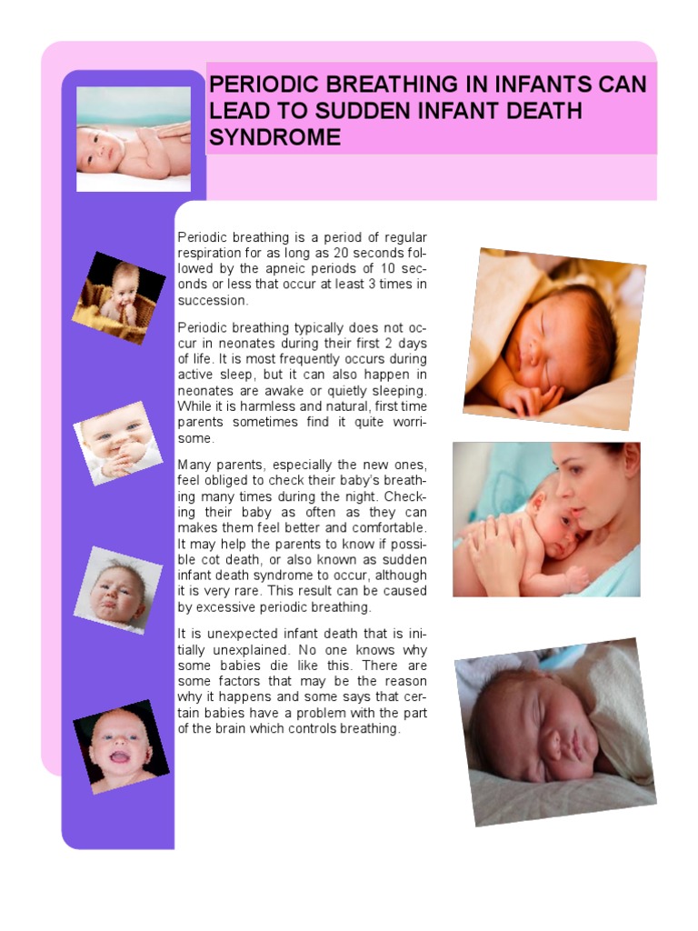 Periodic Breathing in Infants Can Lead to Sids by Ms. Nolasco Infants
