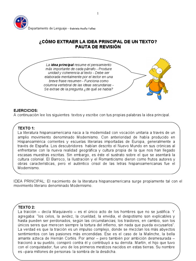 Como Extraer La Idea Principal de Un Texto 1 Pauta (1)