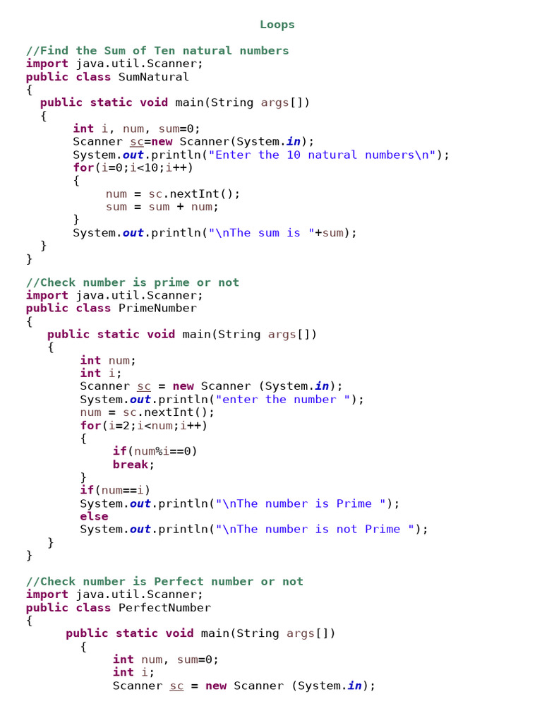 Loops | PDF